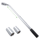 Radmutternschlüssel, ausziehbar, Duplex Stecknüssen 15/17/19 21/23