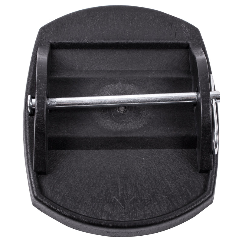 Stützplatten Kurbelstützen, 17,5x14 cm, Kunststoff, schwarz