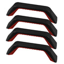 4x Wohnwagen Rangiergriff, 180 mm, Kunststoff, Unterteil Rot, Oberteil Schwarz