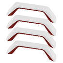 4x Wohnwagen Rangiergriff, 180 mm, Kunststoff, Unterteil Rot, Oberteil Lichtgrau
