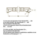 2x Wohnwagen Rangiergriff, 180 mm, Kunststoff, Unterteil Rot, Oberteil Reinweiss