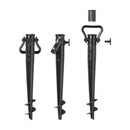 Camping Rasendorn Bohrer für Sonnenschirm Sat Schüssel Wäschespinne 38cm schwarz