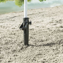 Camping Rasendorn Bohrer für Sonnenschirm Sat Schüssel Wäschespinne 38cm schwarz