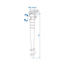 Camping Rasendorn Bohrer für Sonnenschirm Sat Schüssel Wäschespinne 38cm schwarz