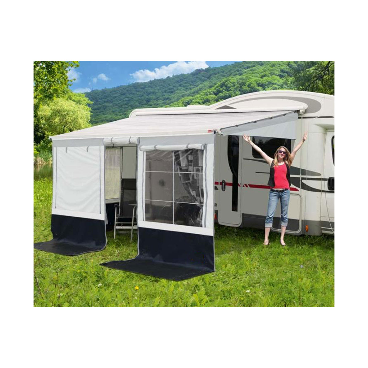 Markisenvorzelt Villa Store Premium -versch. Größen- 500-600cm Vorzelt