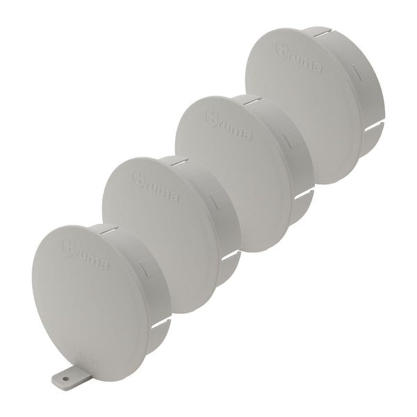 4x Rohrdeckel RD 65/72 mm achatgrau – Zubehör für Truma Isothermsysteme