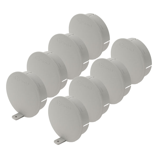 8x Rohrdeckel RD 65/72 mm achatgrau – Zubehör für Truma Isothermsysteme