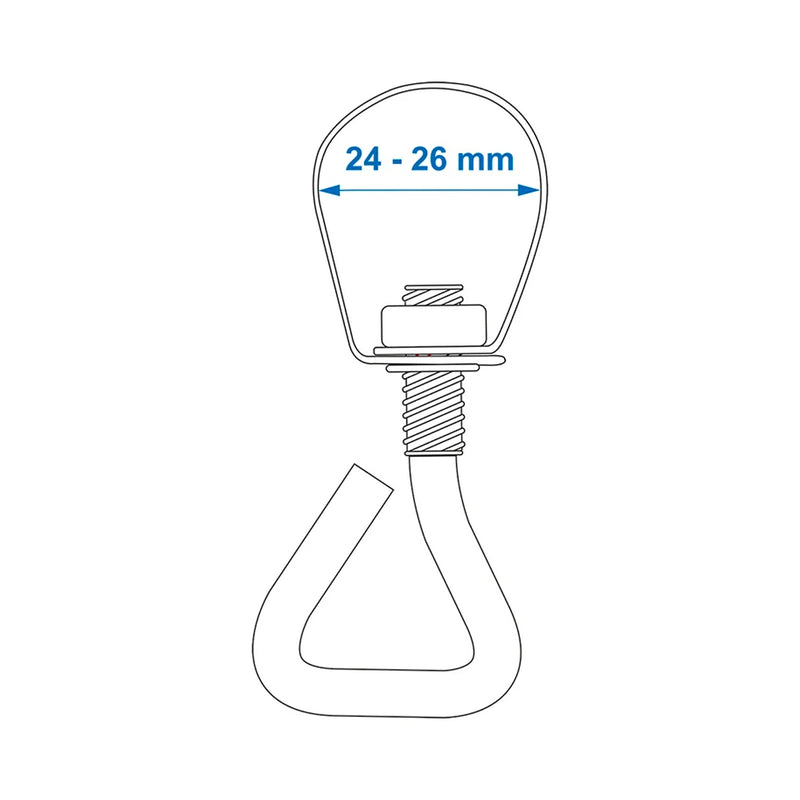 5x Rohrschelle Rohrklemme 24-26 mm mit Schraube für Zeltstangen Markise Camping