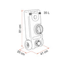 Abwasser Roll-Tank 35 Liter Grauwassertank mit Rollen Camping Wohnwagentank