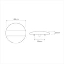 2er Set LED Rückleuchte 140mm Brems-, Rück- und Nebelschlusslicht für Anhänger