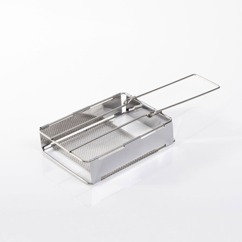 Edelstahl Klapptoaster Sandwichmaker klappbar Camping Toaster Toastaufsatz