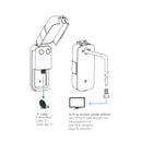 Satelliten Aussensteckdose weiß F-Stecker, 3 Meter Koaxkabel, wettergeschützt