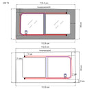 Schiebefenster Glasfenster für VW T5 / T6 links, Echtglas, 113 x 58 cm – Wamovo