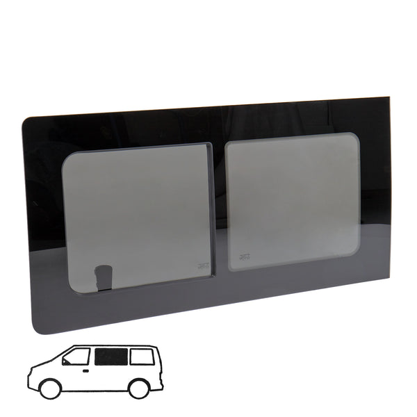 Schiebefenster Glasfenster für VW T5 / T6 links, Echtglas, 113 x 58 cm