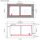 Schiebefenster Glasfenster passend für Vito Bj. 04-15 links, Echtglas, 111x56 cm