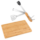 Bambus Schneidebrett inkl. Grillwerkzeug Bo-Camp Special-Set