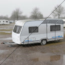 Dachschutzplane 6x3 m Grau 160g/m² – Atmungsaktive Wohnmobil & Wohnwagen Abdeckplane | Wetterfester Schutz mit Gurtsystem