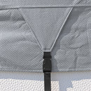 Dachschutzplane 8,5x3 m Grau 160g/m² – Atmungsaktive Wohnmobil & Wohnwagen Abdeckplane | Wetterfester Schutz mit Gurtsystem