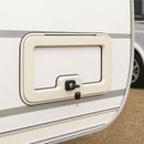 Wohnwagen Serviceklappe | 403x335mm | Weiss | inkl Schließung | Staufachklappe