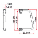 Fiamma Security 31 Einstiegshilfe, Bügelhöhe 31 cm, Aluminium, Schloss
