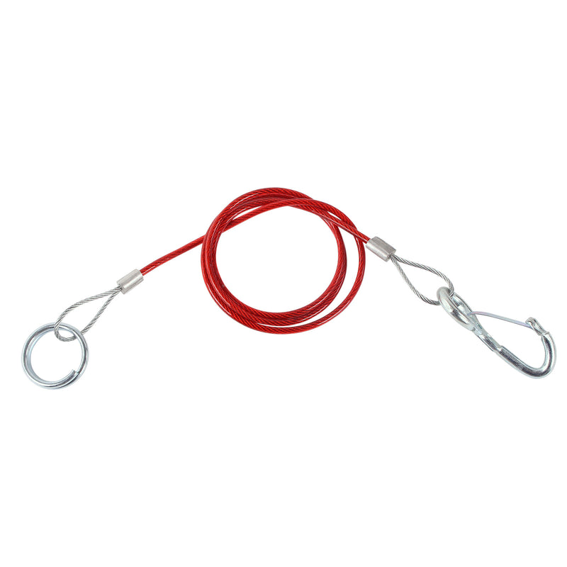 Wohnwagen Anhänger Abreißseil Rot 100 cm mit Karabiner und Ring Fangseil