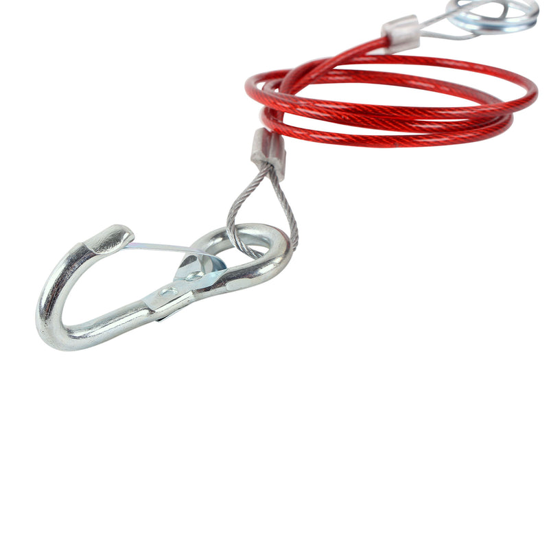 Wohnwagen Anhänger Abreißseil Rot 100 cm mit Karabiner und Ring Fangseil