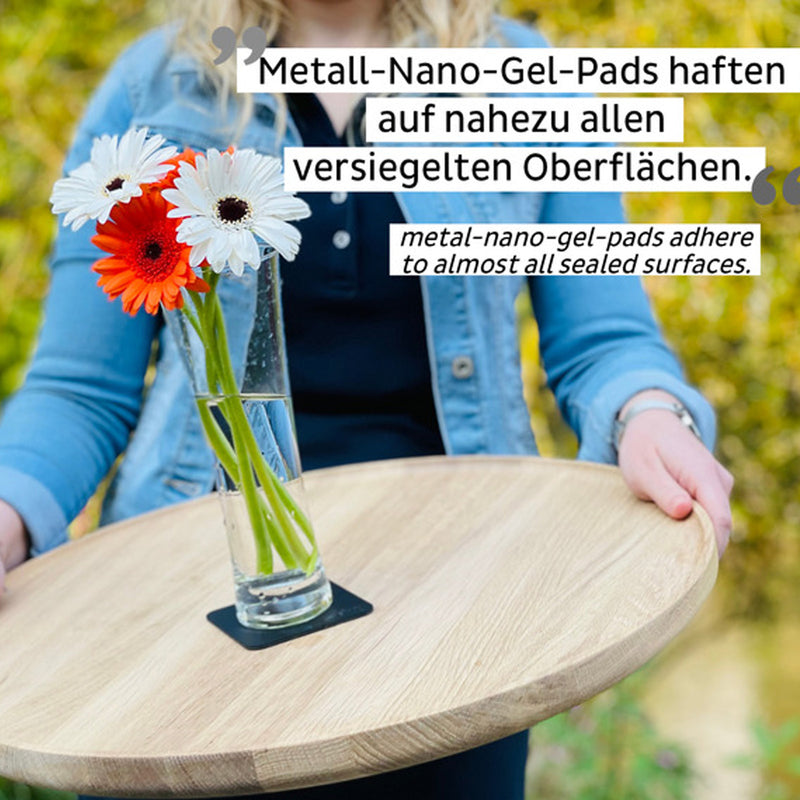 Silwy 2x Magnet-Kristallgläser BIER + 2x Metall-Nano-Gel-Pads Camping Gläser