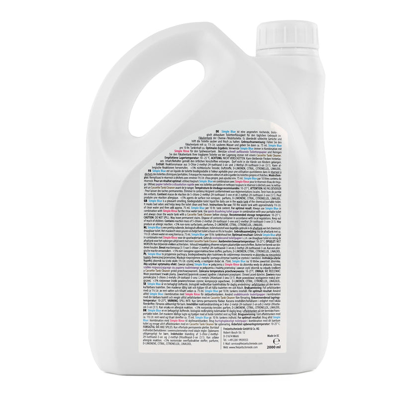 Freizeitschmiede Set Sanitärzusatz Simple Blue & Rinse & All Soft Toilettenpapier