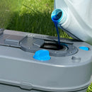 Freizeitschmiede Set Sanitärzusatz Simple Blue & Rinse je 4L & All Soft Toilettenpapier