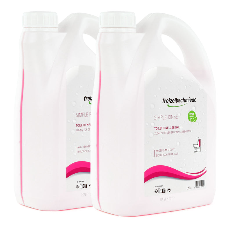 Freizeitschmiede Simple Rinse Toiletten Zusatz für Spülbehälter 2L Spülwasserzusatz Sets