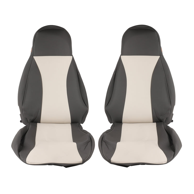 Maß Sitzbezüge | Fiat Ducato x250 | 2012-2015 | Beige/Onyx | Kunstleder | 6tlg