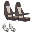Maß Sitzbezüge | Fiat Ducato x250 | 2012-2015 | Beige/Onyx | Kunstleder | 6tlg
