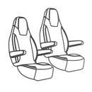 Maß Sitzbezüge | Fiat Ducato x290 | ab bj 2015 | Beige/Taupe | Kunstleder | 6tlg