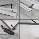 Sonnendach Sonnensegel Como (Gr. 8) grau 700 x 240cm