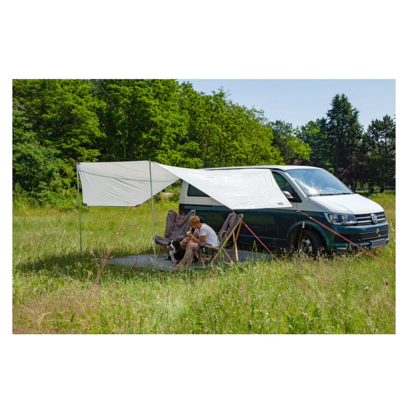 RE-Tent Sonnensegel MAURITIUS 460 / 510 / 560 - Reimo Tarp Sonnenschutz Hellgrau