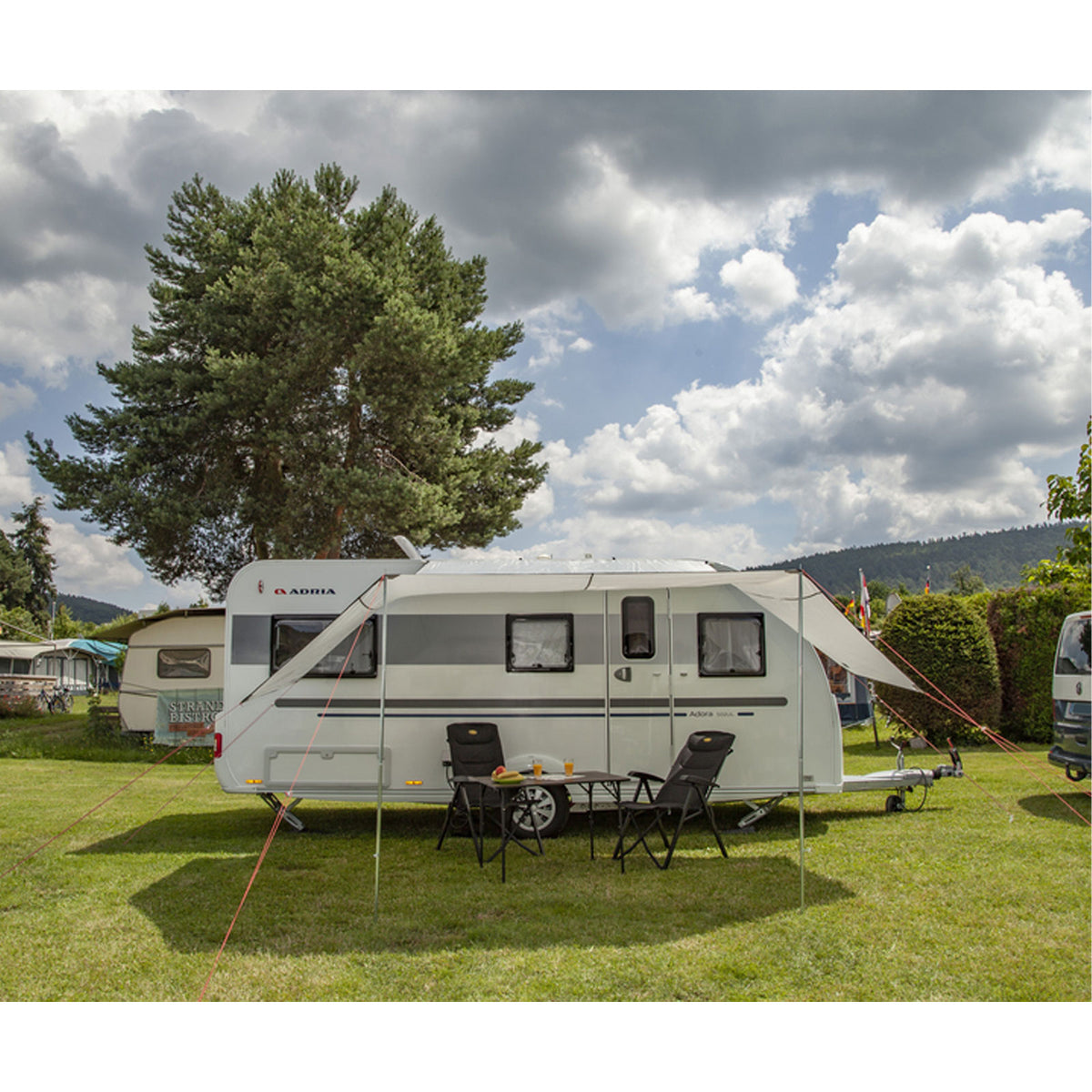 sonnensegel wohnwagen abspannen Mauritius XXL 560x300 cm - Vo Color:Black/  Gray / Pink Sattelstütze 31 300mm Prod Sub Type: Leisure
