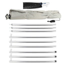 deiwo  Premium Sonnendach Sonnensegel grau 300 x 240cm