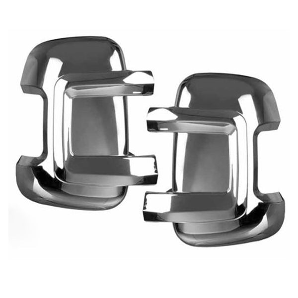 Carbest Spiegelprotektoren-Set Spiegelschutz Camping Wohnwagen lang Chrom