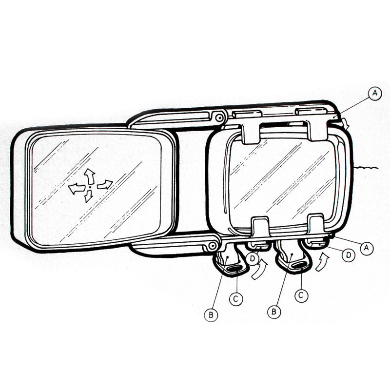 Europe XL Spiegel 2er Set Erweiterung Wohnwagenspiegel