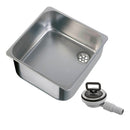 Edelstahl Spüle quadratisch Camping Einbauspüle Spülbecken inkl. Ablaufgarnitur