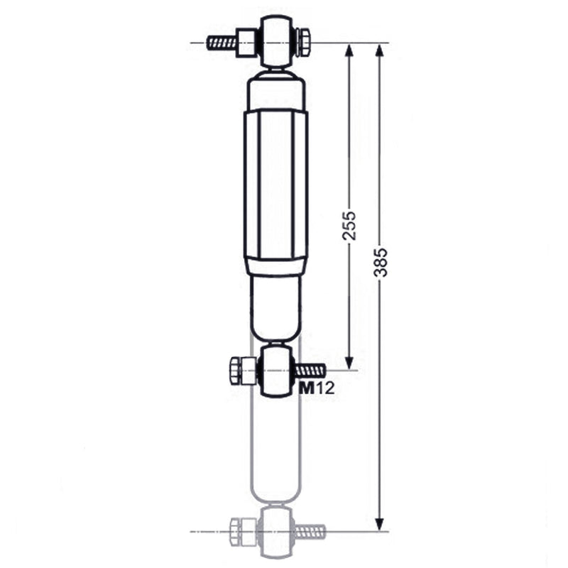 2x AL-KO Octagon Stoßdämpfer rot 1800 / 3500 Kg für Wohnwagen und Anhänger