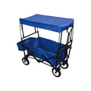 Faltbarer Bollerwagen mit Dach Strandbuggy Handwagen Camping Outdoor Reisen