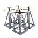 4er Set Alu Stützbock 28-43cm, 4x900kg Traglast inkl. Stützplatten für Wohnwagen – ProPlus