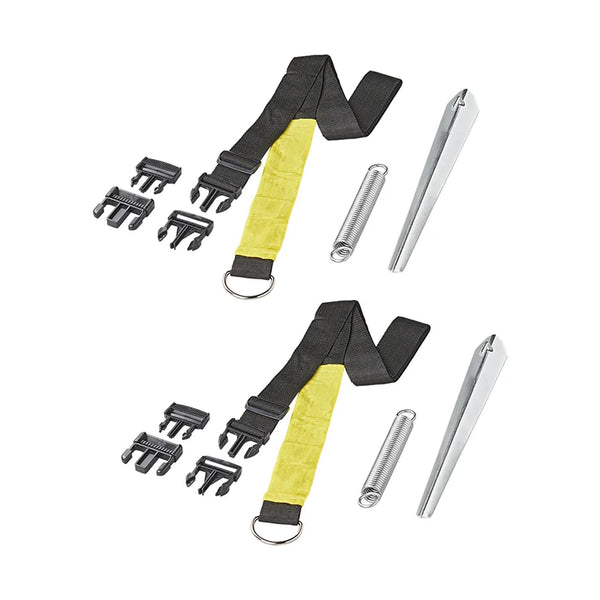 Sturmband Abspannset 2x3M mit Clips für Markisen, Vorzelte, Safarirooms