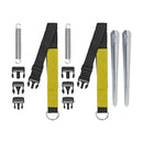 Sturmband Abspannset 2x3M mit Clips für Markisen, Vorzelte, Safarirooms