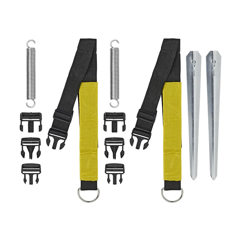 Sturmband Abspannset 2x3M mit Clips für Markisen, Vorzelte, Safarirooms