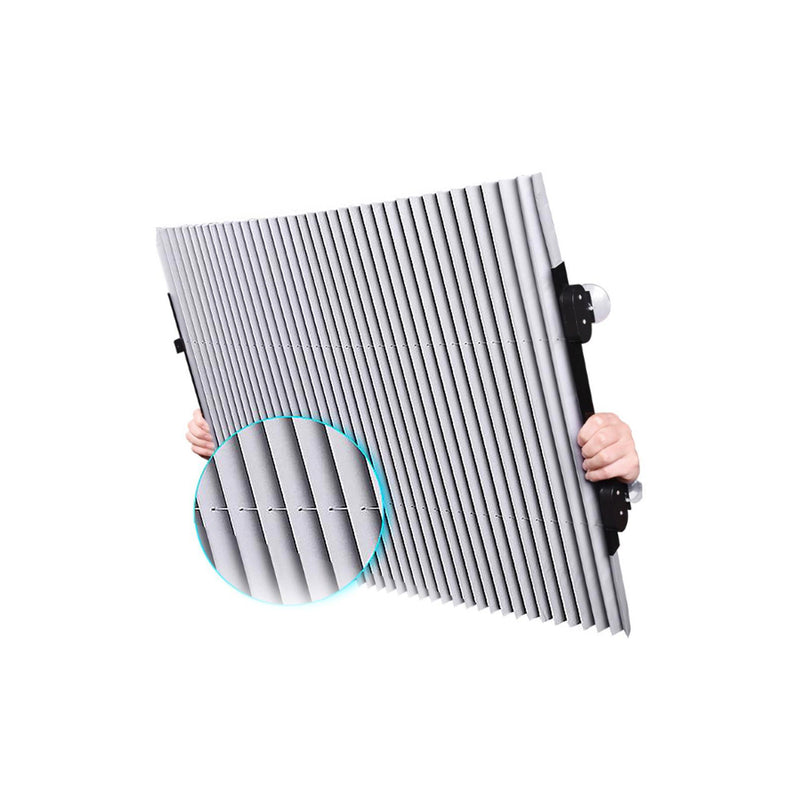 Frontscheibenrollo - versch. Größen - Plissee für Frontscheibe innen, 70 cm oder 80 cm, universal
