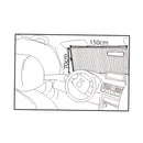 Frontscheibenrollo - versch. Größen - Plissee für Frontscheibe innen, 70 cm oder 80 cm, universal