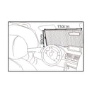 Frontscheibenrollo - versch. Größen - Plissee für Frontscheibe innen, 70 cm oder 80 cm, universal