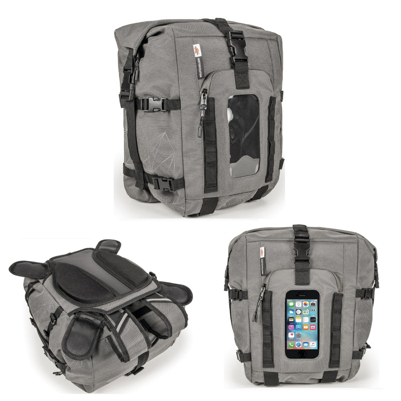 Kappa Tankrucksack Grau RA315, 2in1 Motorrad Tanktasche und Rucksack , 20L